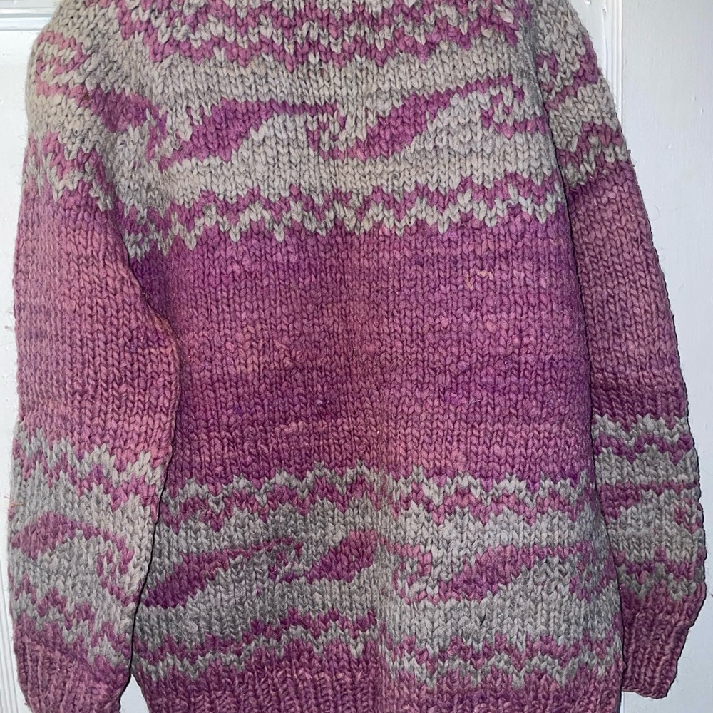 Cozy Lavender and Spearmint Hand Made Peruvian Sweater